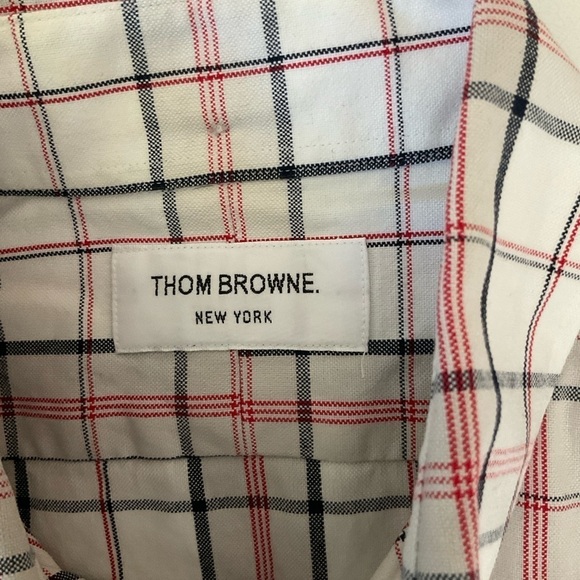 Thom Browne Plaid Long Sleeve Shirt Cotton Size 1 Small - Picture 15 of 16
